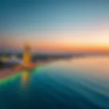A breathtaking view of Yas Beach at sunset