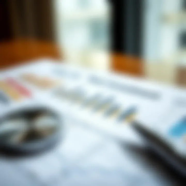 A close-up of a financial report highlighting investment analysis in real estate