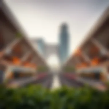 Architectural view of Garden Metro Station