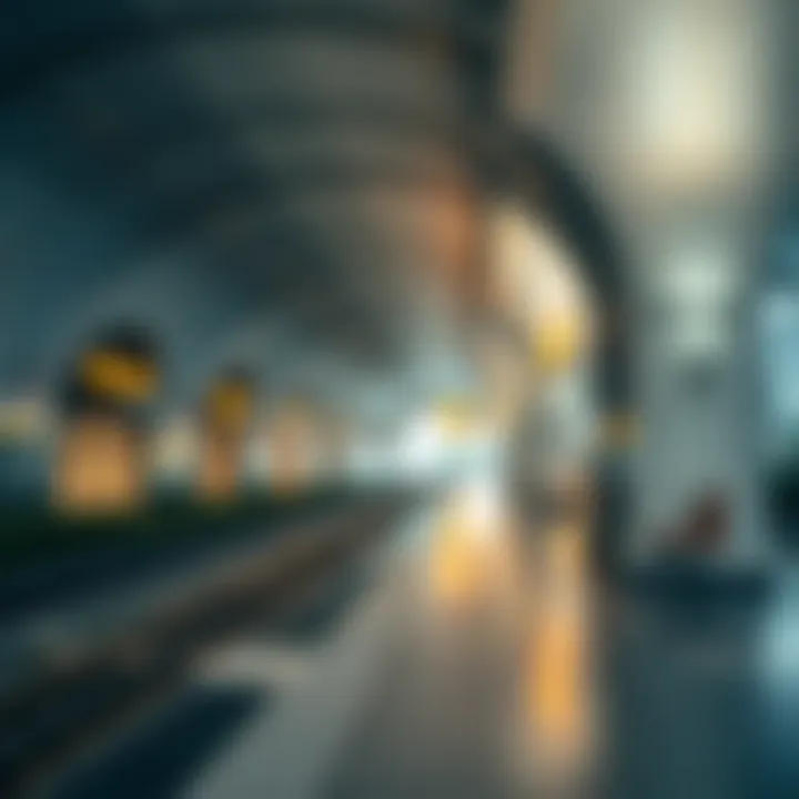 Interior design of Garden Metro Station