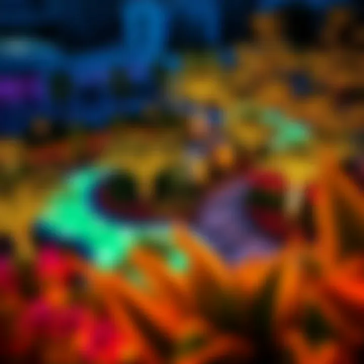 Aerial shot of the vibrant landscape design in Garden Glow