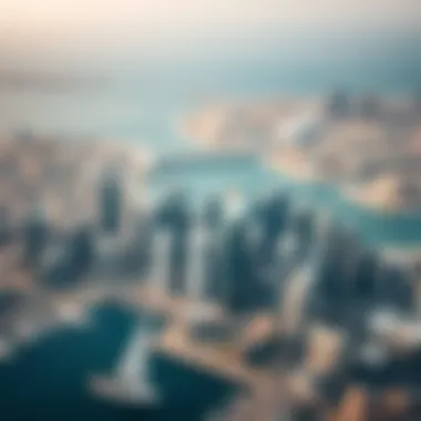 Aerial view showcasing the stunning skyline of Harbour Point