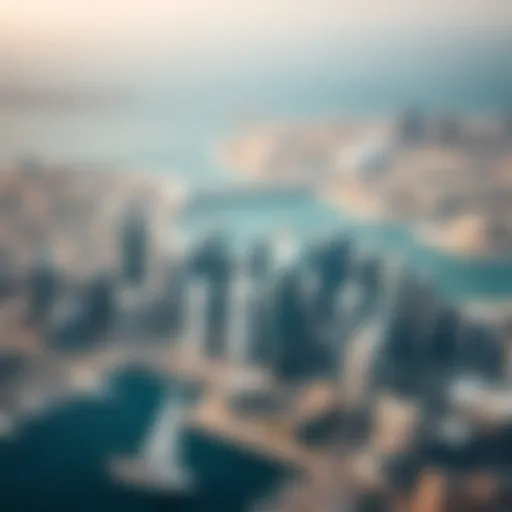 Aerial view showcasing the stunning skyline of Harbour Point