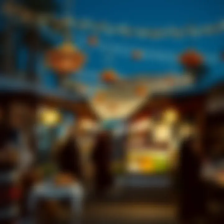 Festive Market Atmosphere in UAE A vibrant market scene during a UAE festival