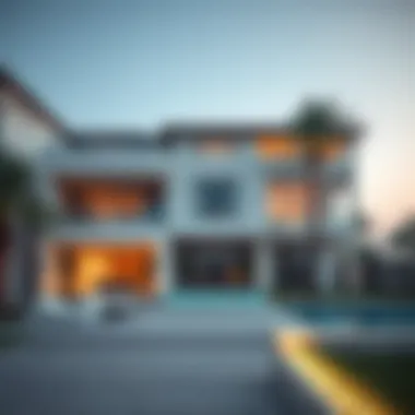 Luxurious villa with modern architecture in Dubai