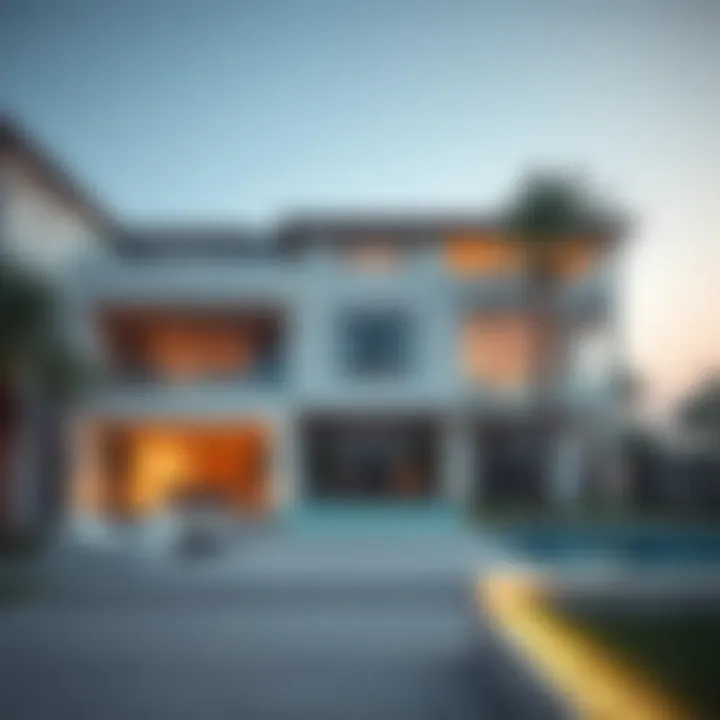 Luxurious villa with modern architecture in Dubai