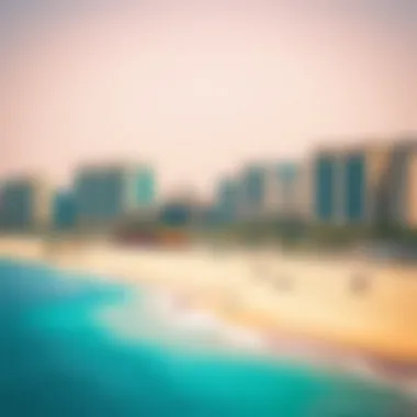 Jumeirah Beach showcasing its pristine sands and waters