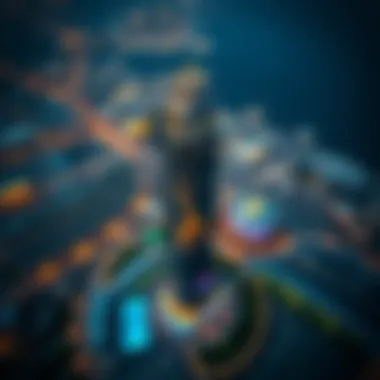 Aerial View of JVC Tower Aerial perspective of JVC Tower and its strategic location in Dubai