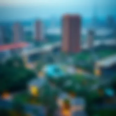 Community Landscape Around JVC Tower A vibrant community view surrounding JVC Tower showcasing parks and amenities