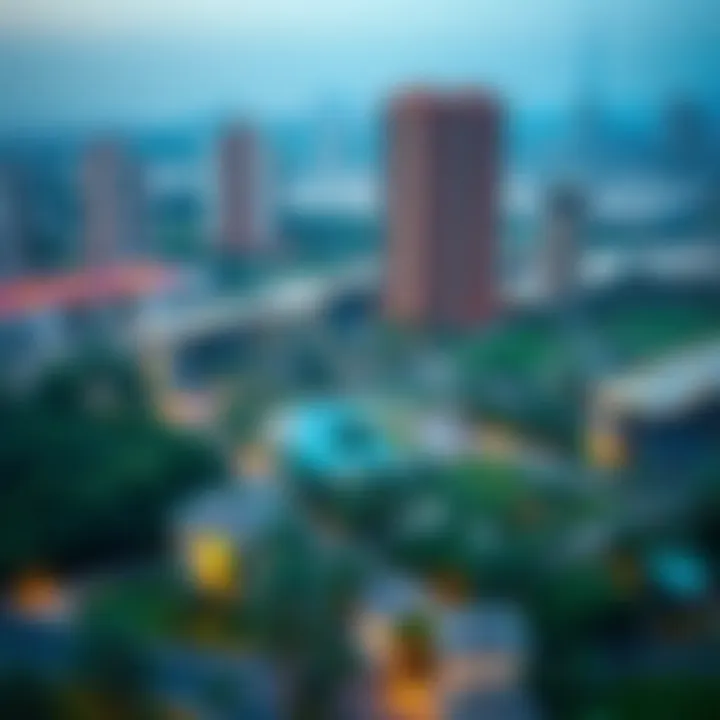 Community Landscape Around JVC Tower A vibrant community view surrounding JVC Tower showcasing parks and amenities