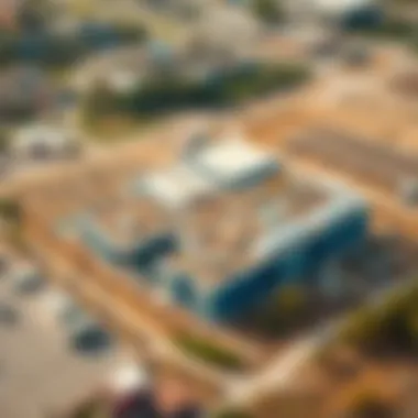 Aerial View of KDI Contracting LLC Projects KDI Contracting LLC construction site overview