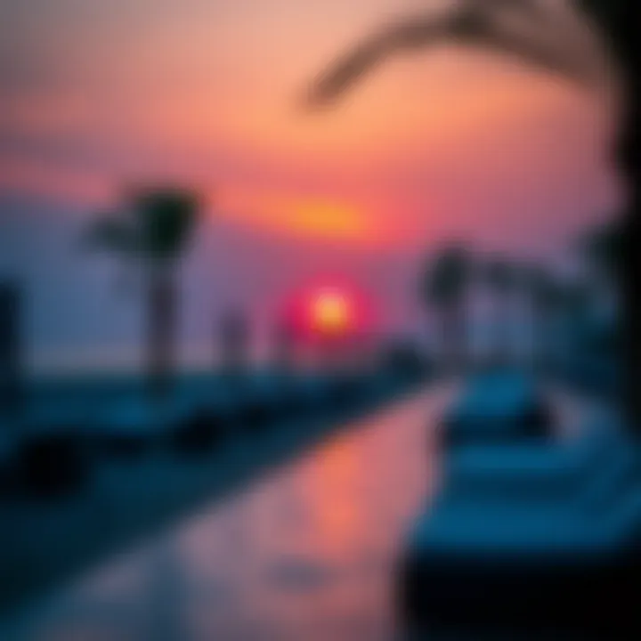 Sunrise view at La Mer Beach