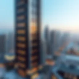 Stunning view of Lake Terrace Tower against the skyline