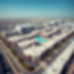 Aerial view of Al Falah New highlighting its layout and architecture