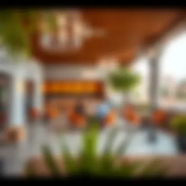 Vibrant community spaces within Majma Al-Ghadir promoting social interactions