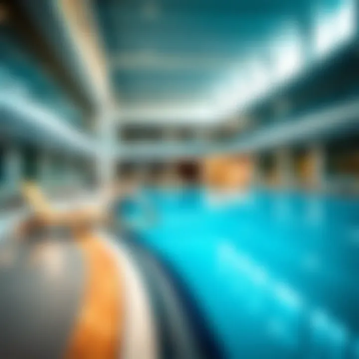 Amenities including a pool and fitness center at Millennium Place Barsha Heights Apartments