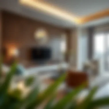 Luxurious interior design of a living space in Millennium Place Barsha Heights Apartments