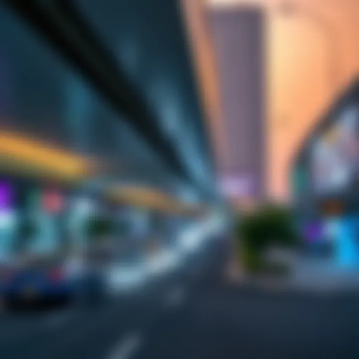 Modern infrastructure developments on Mohammed Bin Zayed Street