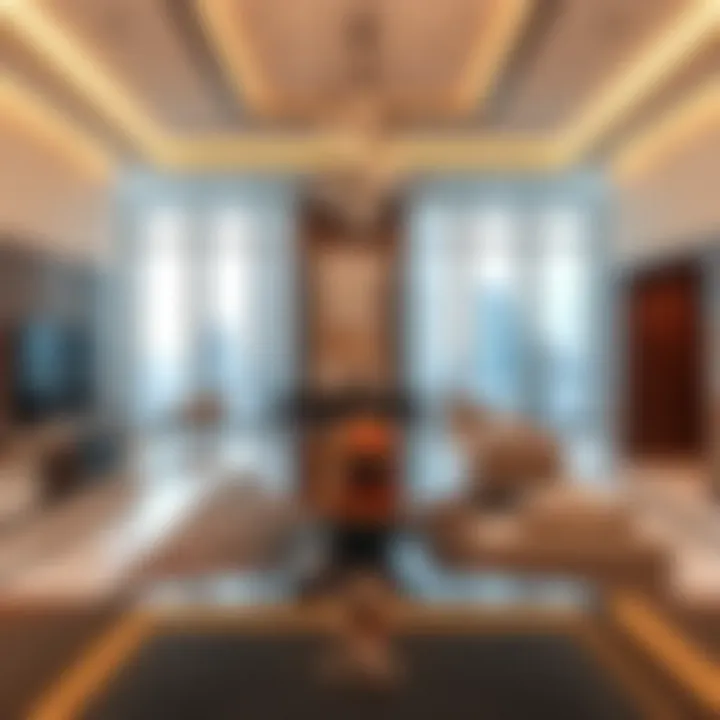 Interior of Najma Tower highlighting modern design elements