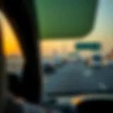 Scenic view of the route from Abu Dhabi to Dubai