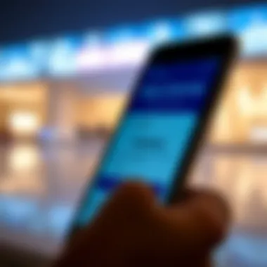 Close-up of a mobile device displaying visa status