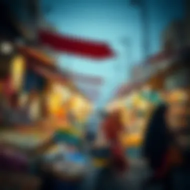 A Glimpse into Local Life Vibrant market scene illustrating local lifestyle