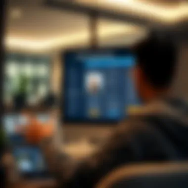 A person exploring the UAE's online visa services portal