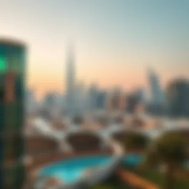 A captivating view of Dubai's skyline with a focus on modern architecture