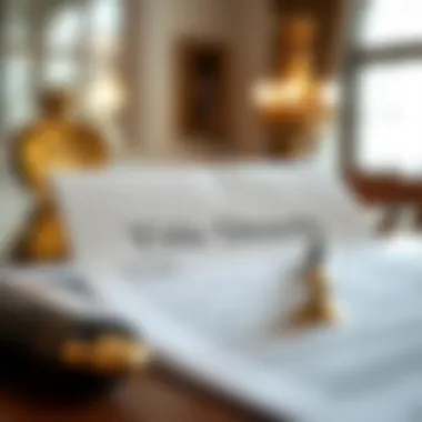 An elegant representation of a title deed document