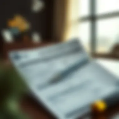 Tourist visa application form with documents