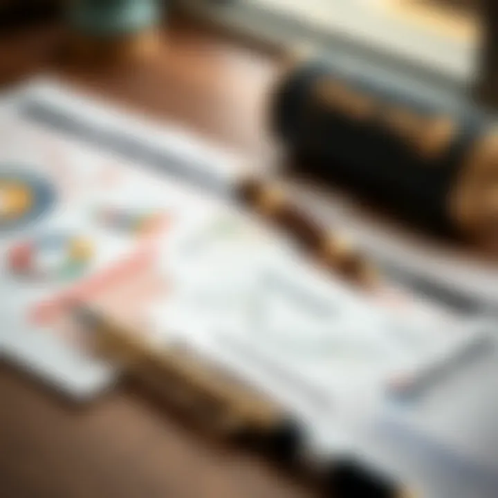 Investment opportunities with documents and graphs