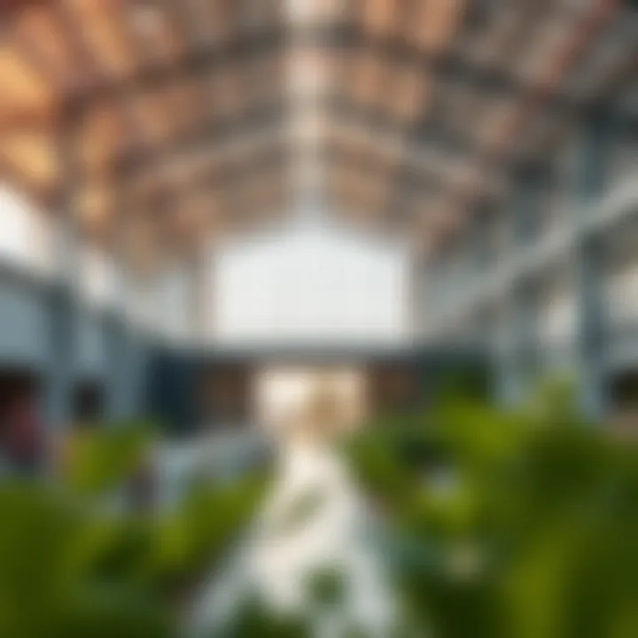 Sustainable features incorporated into the warehouse structure