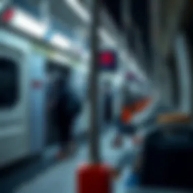 Passengers on Dubai Metro Passengers using the Dubai Metro system