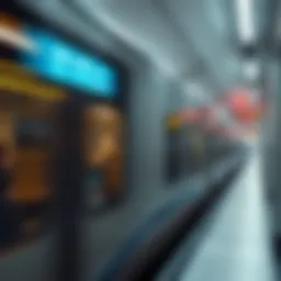 Dubai Metro train in motion