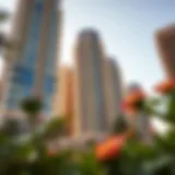 Stunning view of Orient Towers showcasing their architectural elegance