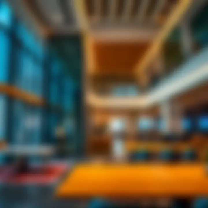 Interior facilities of OSHA Plaza Building 1 emphasizing modern amenities and workspace