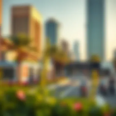 Vibrant urban landscape surrounding Oud Metha Metro Station