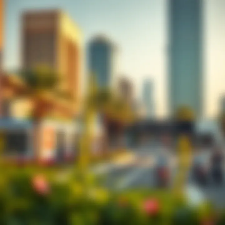 Vibrant urban landscape surrounding Oud Metha Metro Station