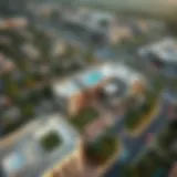 An aerial view of Priva Living showcasing its architectural elegance