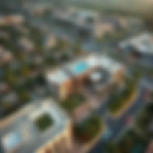 An aerial view of Priva Living showcasing its architectural elegance