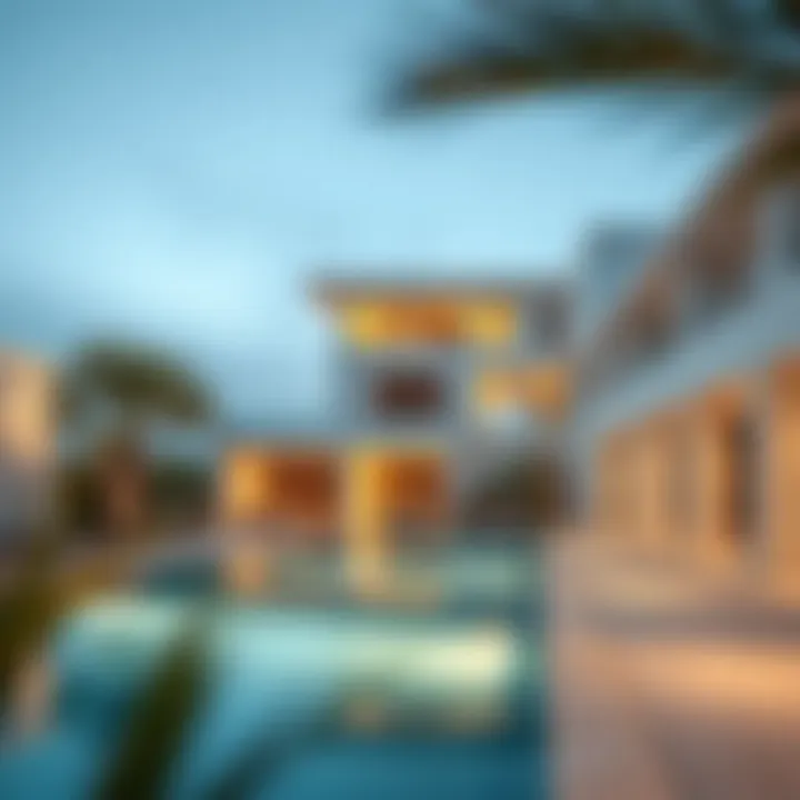 Architectural Elegance: Private Pool Design Modern hotel featuring private pool architecture