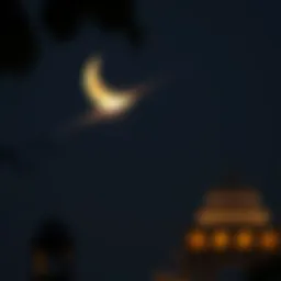 Crescent moon symbolizing the start of Ramadan