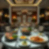 Diverse Culinary Options in Al Falh Al Jadeeda Elegant dining setup showcasing a variety of cuisines