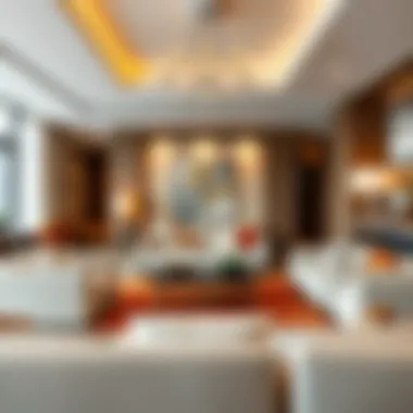 Elegant living room interior at Royal Regency Suites Marina