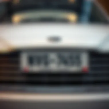 A personalized number plate on a luxury vehicle