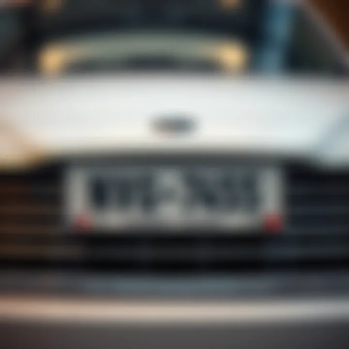 A personalized number plate on a luxury vehicle