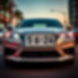 Showcasing a unique number plate in Dubai