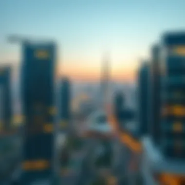 View of Dubai skyline from Savoy Suites