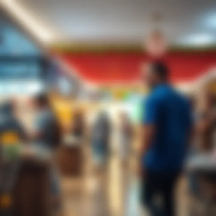 A bustling scene reflecting community engagement at Spinneys Al Jada