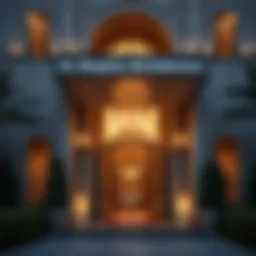 Luxurious entrance of St. Regis Residences